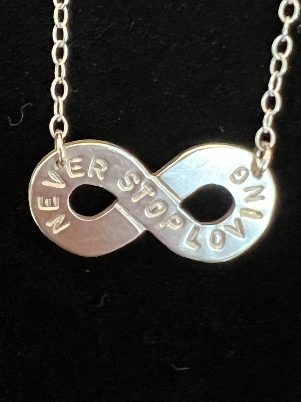 Never Stop Loving Infinity Symbol Necklace
