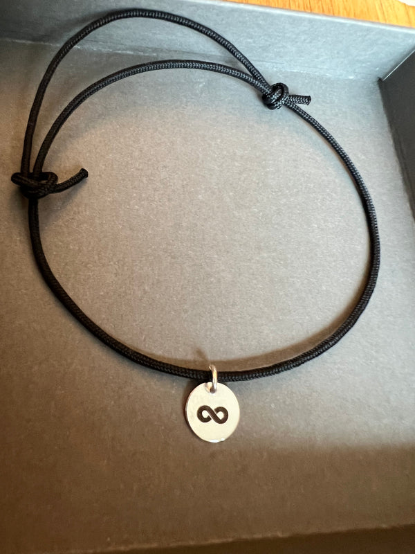 Never Stop Loving Infinity Pendant Bracelet (Filled)