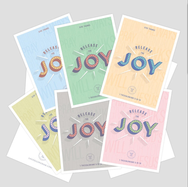Release the joy postcards