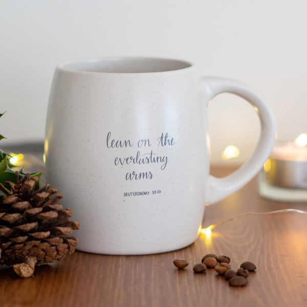 Lean on the Everlasting Arms Stoneware Ceramic Mug (LARGE)