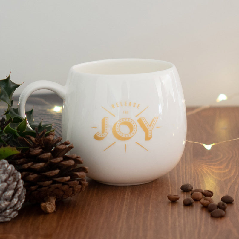 'Give Thanks, Release The Joy' Bone China Mug